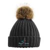 Fur pop pom chunky beanie Thumbnail